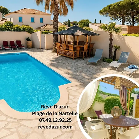 Reve D'Azur - Maison Julia 2 Chambres - Plage De La Nartelle - Arrivee 17H - 20H Maximum - Sejour Au Calme - Caution 100E Nyaraló *