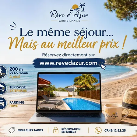 Maison Julia- De La Nartelle 200m -terrasse - Piscine Au Sel - Parking - Bbq - Check-in 17h-20h Maximum- Calme&détente Rêve D'azur Maxime Ferienhaus Sainte-Maxime