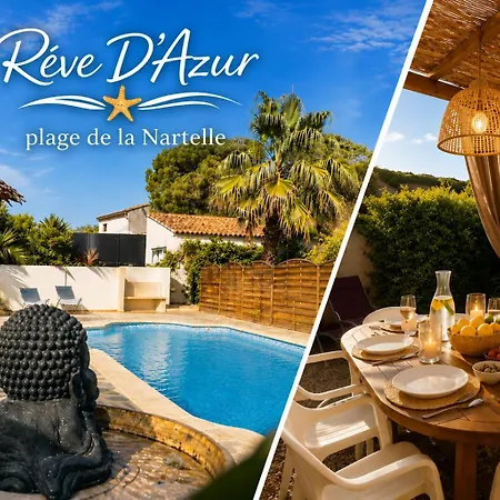 Maison Julia- De La Nartelle 200m -terrasse - Piscine Au Sel - Parking - Bbq - Check-in 20h Maximum- Sejour Calme & Detente Reve D'azur Maxime